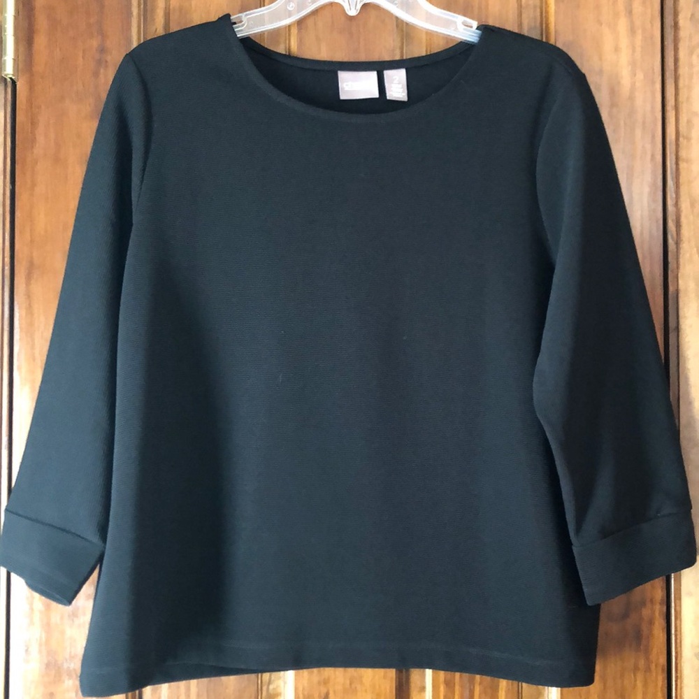 Chico’s size 2 black crop pullover.